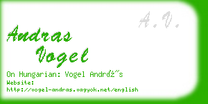 andras vogel business card